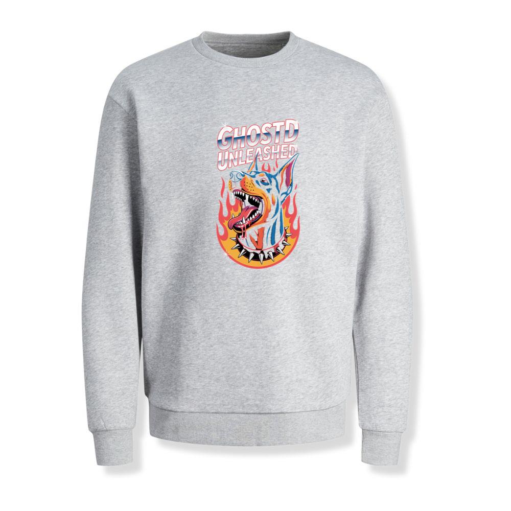 Ghostd Unleashed Skeleton Fire Graphic Sweatshirt