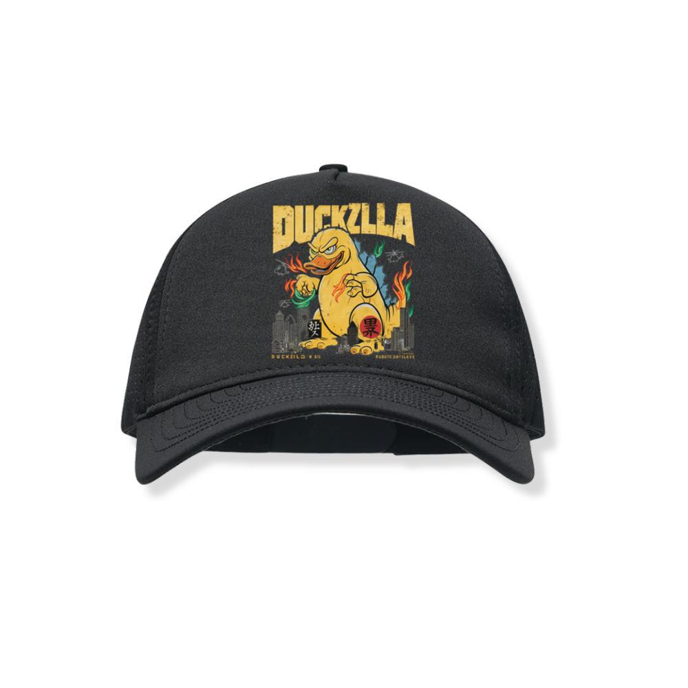 Giant Duck Monster Retro Cartoon Design Black Hat