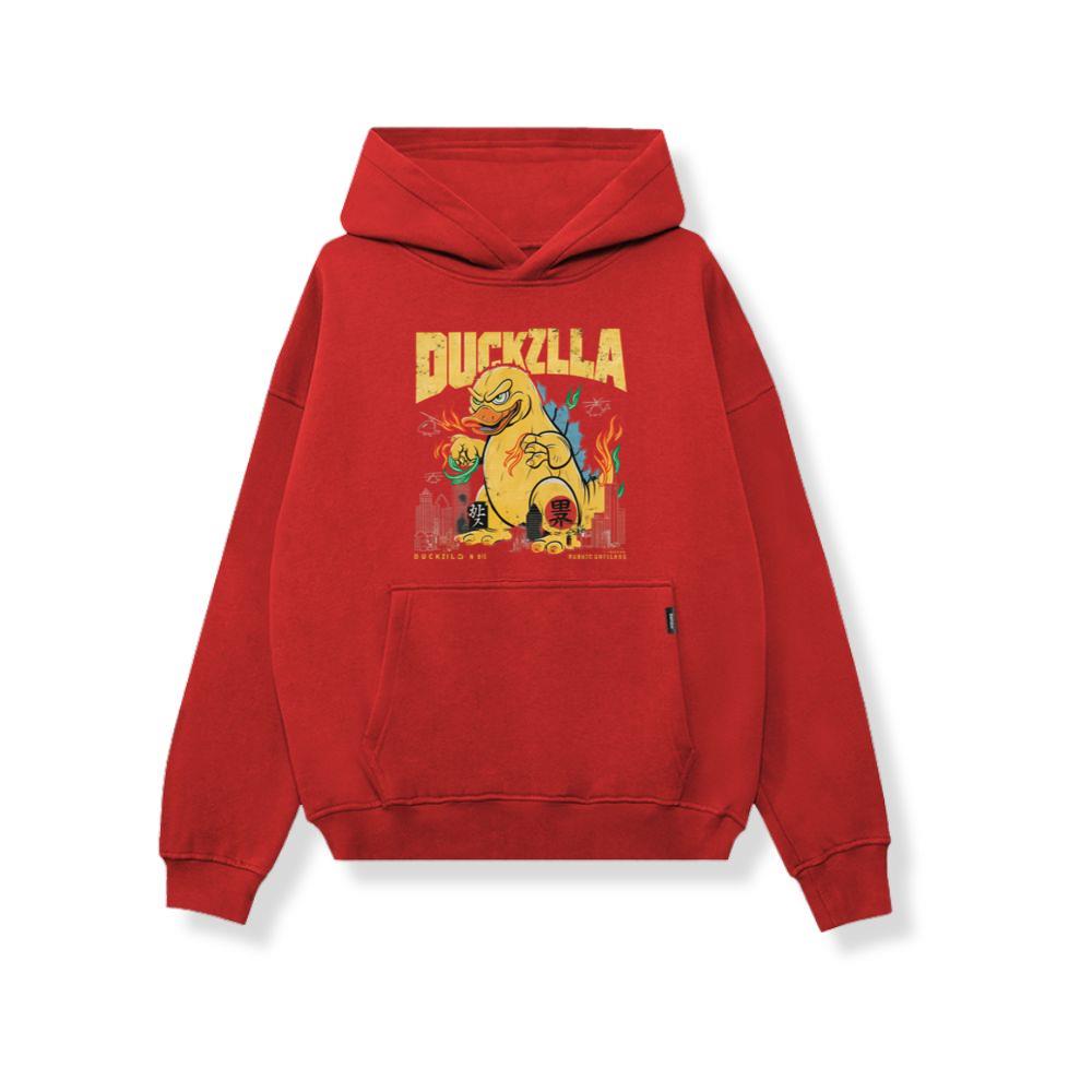 Giant Duck Monster Retro Cartoon Design Hoodie - Image 4
