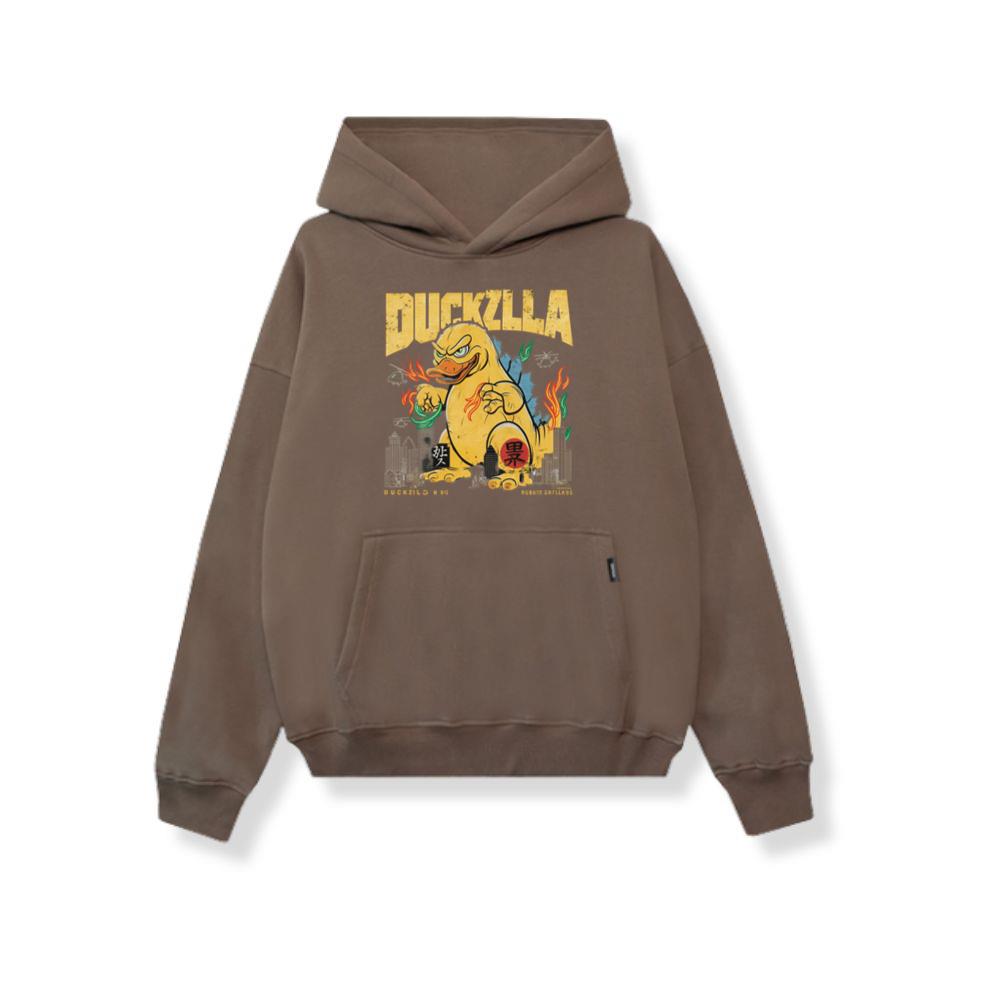 Giant Duck Monster Retro Cartoon Design Hoodie - Image 3