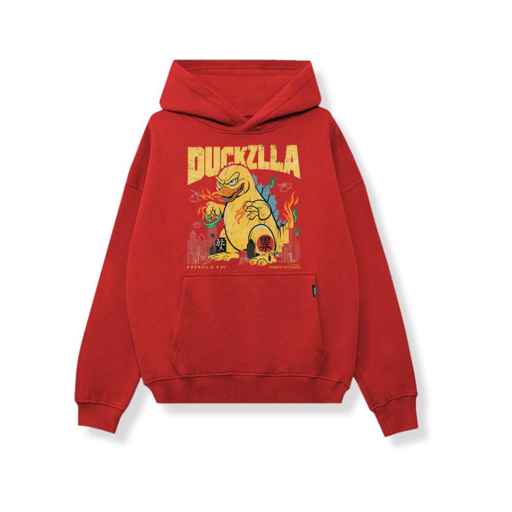 Giant Duck Monster Retro Cartoon Design Hoodies 3