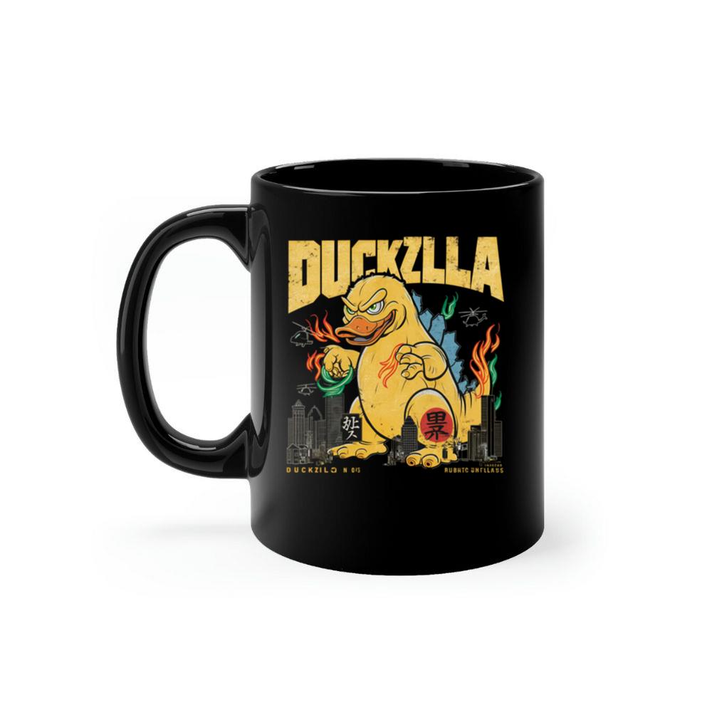 Giant Duck Monster Retro Cartoon Design Mug