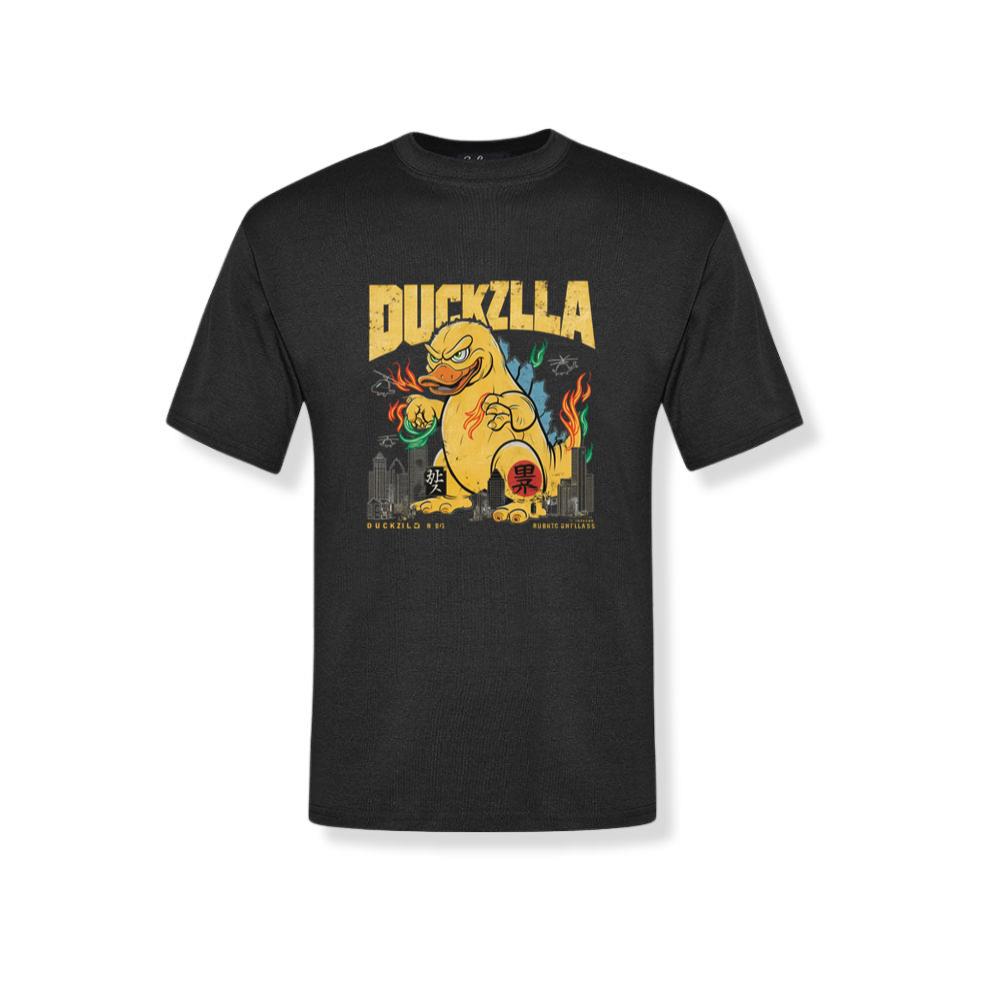 Giant Duck Monster Retro Cartoon Design T-Shirt