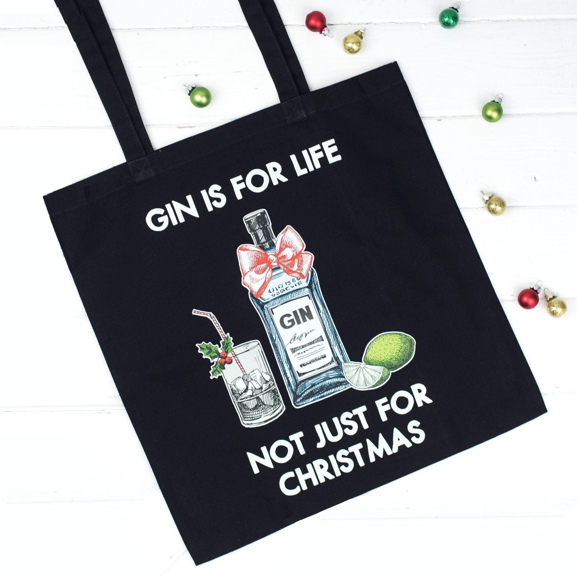 Gin is for Life' Christmas Tote Bag