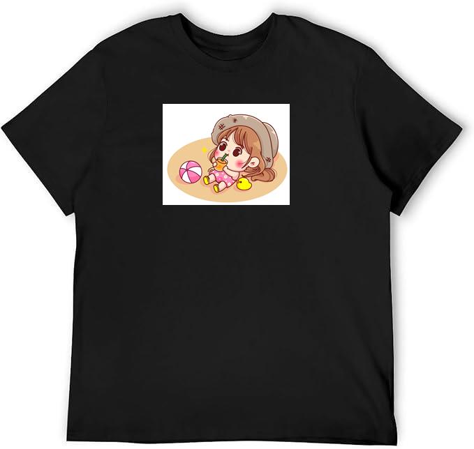 Girl Drinking on Sand T-Shirts