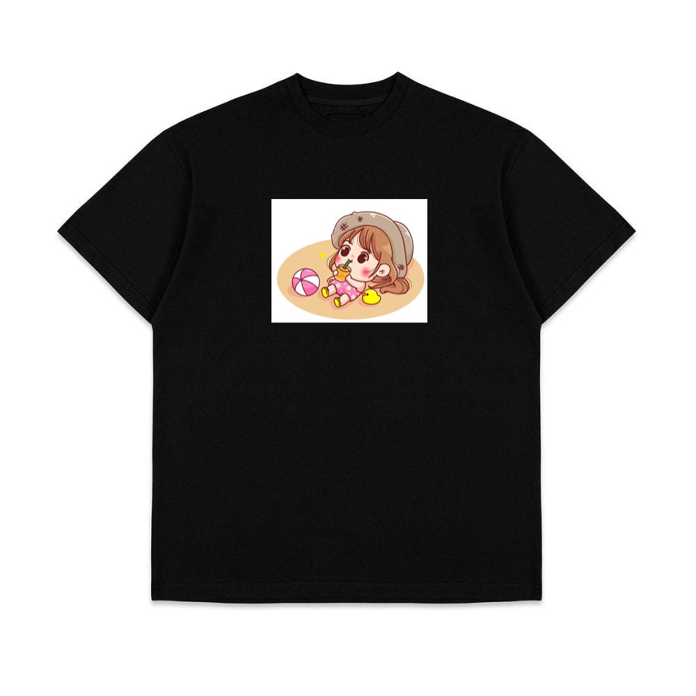 Girl Drinking on Sand T-Shirts