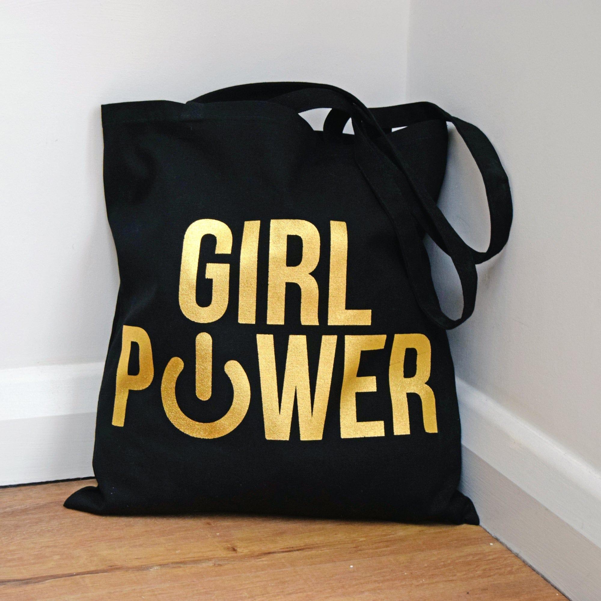 Girl Power' Slogan Tote Bag