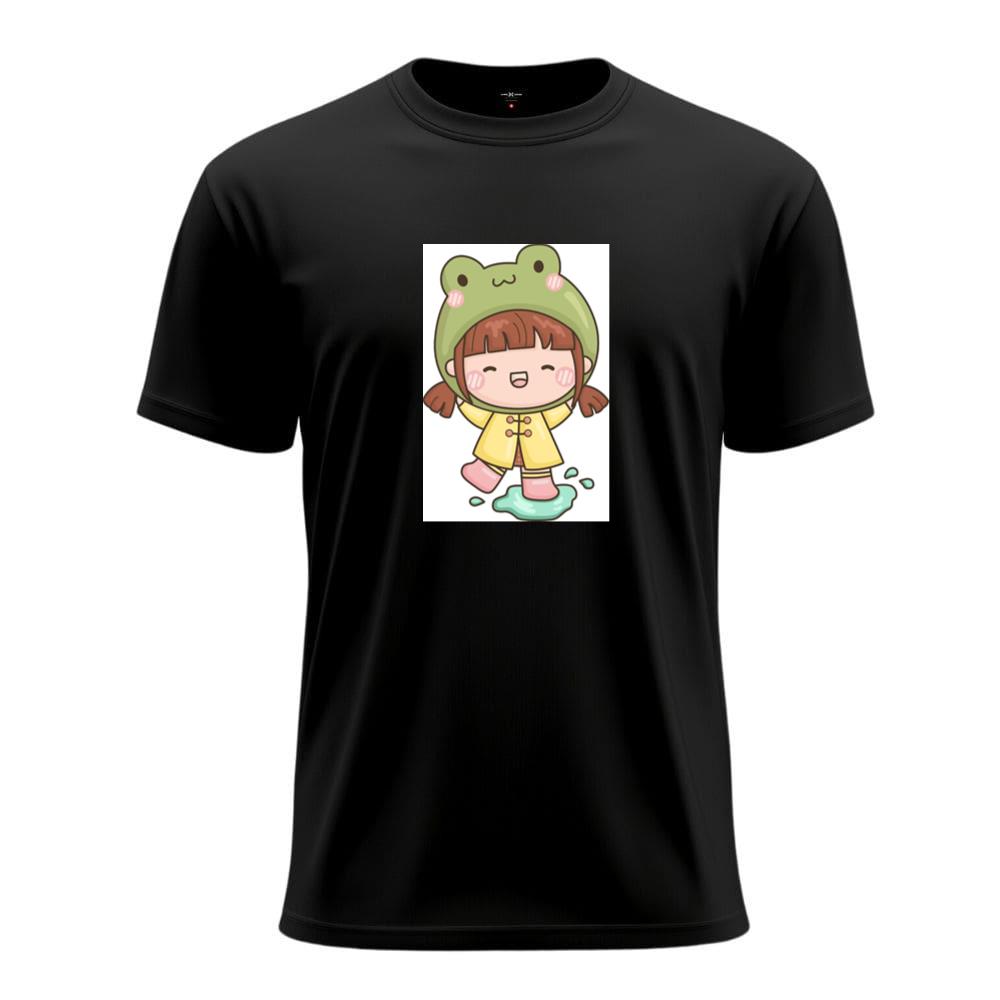 Girl with Frog Hat and Puddle T-Shirts