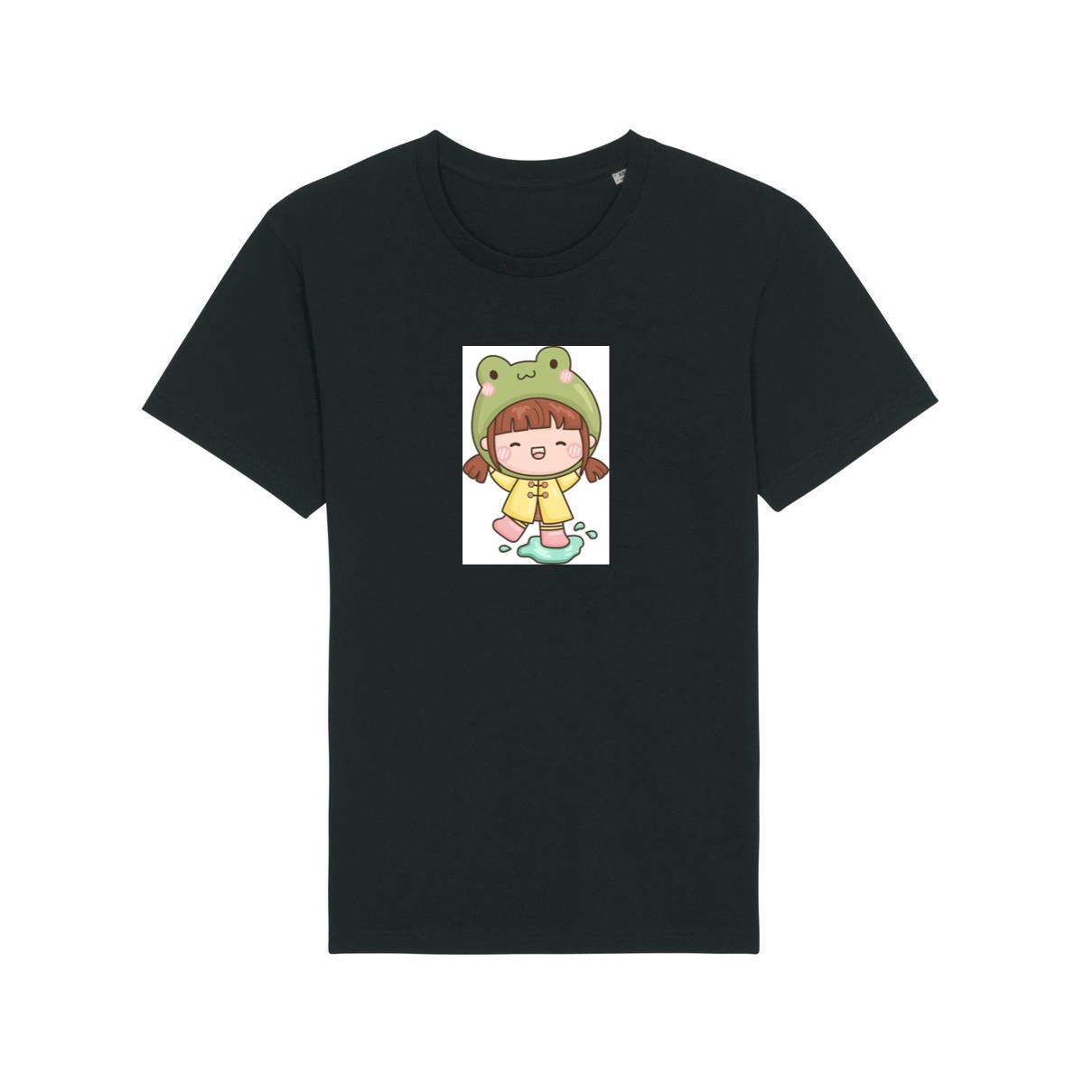 Girl with Frog Hat and Puddle T-Shirts