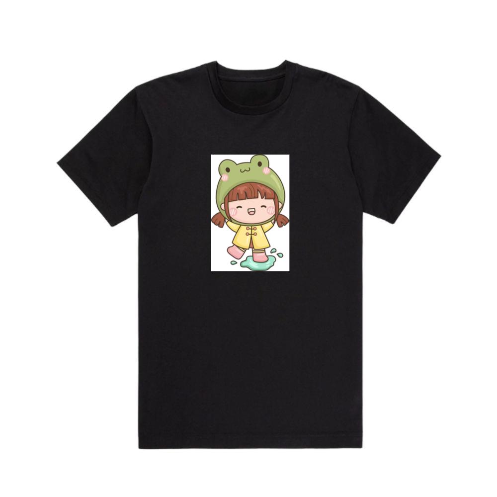 Girl with Frog Hat and Puddle T-Shirts