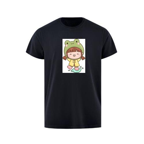 Girl with Frog Hat and Puddle T-Shirts
