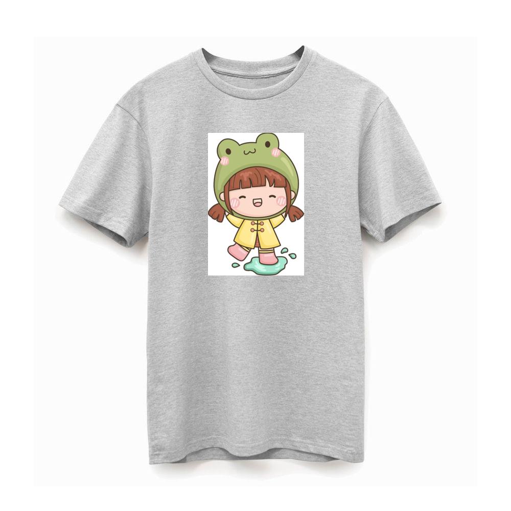 Girl with Frog Hat and Puddle T-Shirts