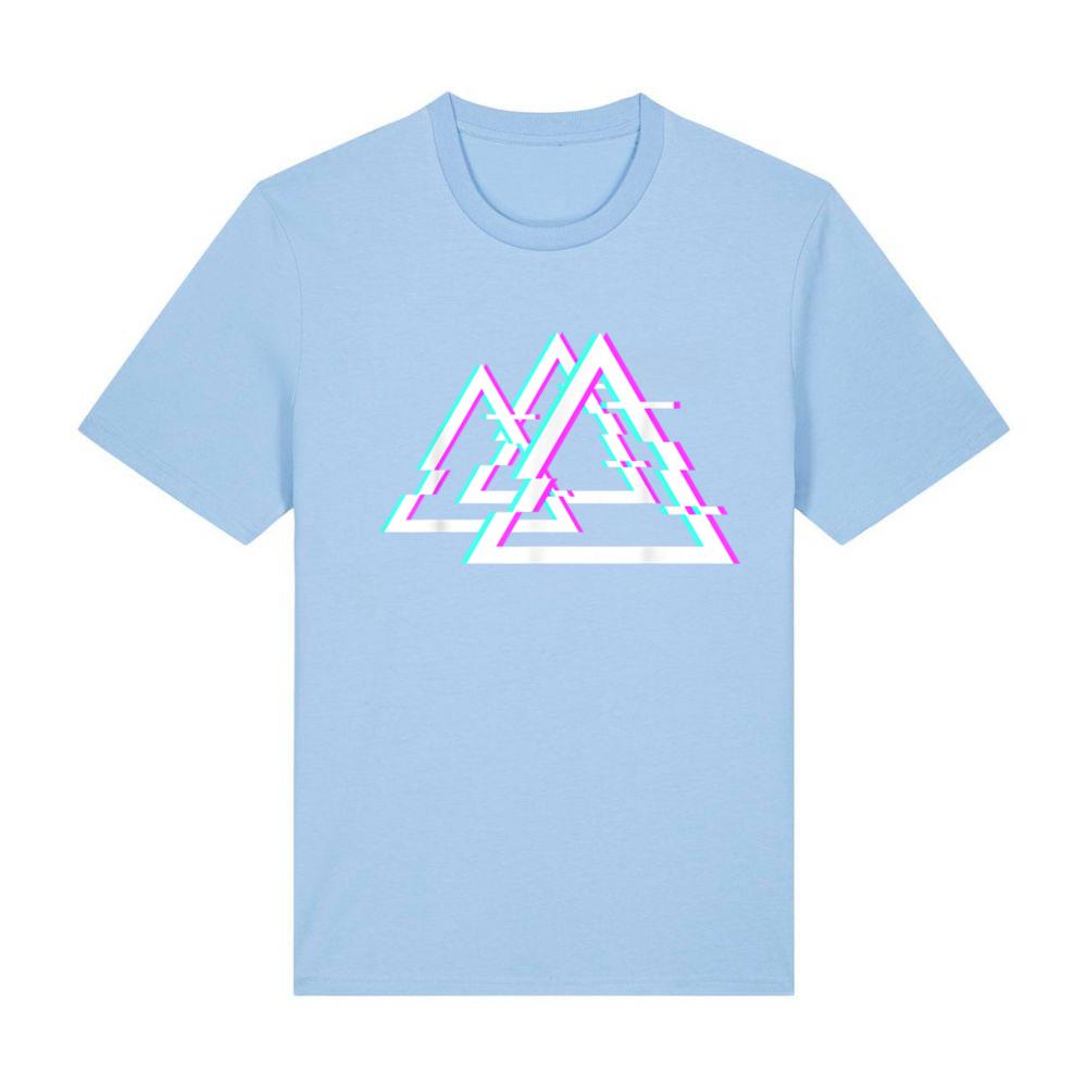 Glitch Retro Geometric Glitch Goth Lovers Focus Triangles T-Shirt