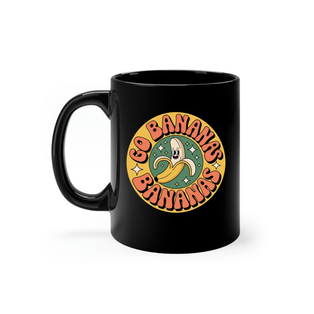 Go Bananas Cartoon Banana Artwork for Fun Retro Lifestyle Style Mug