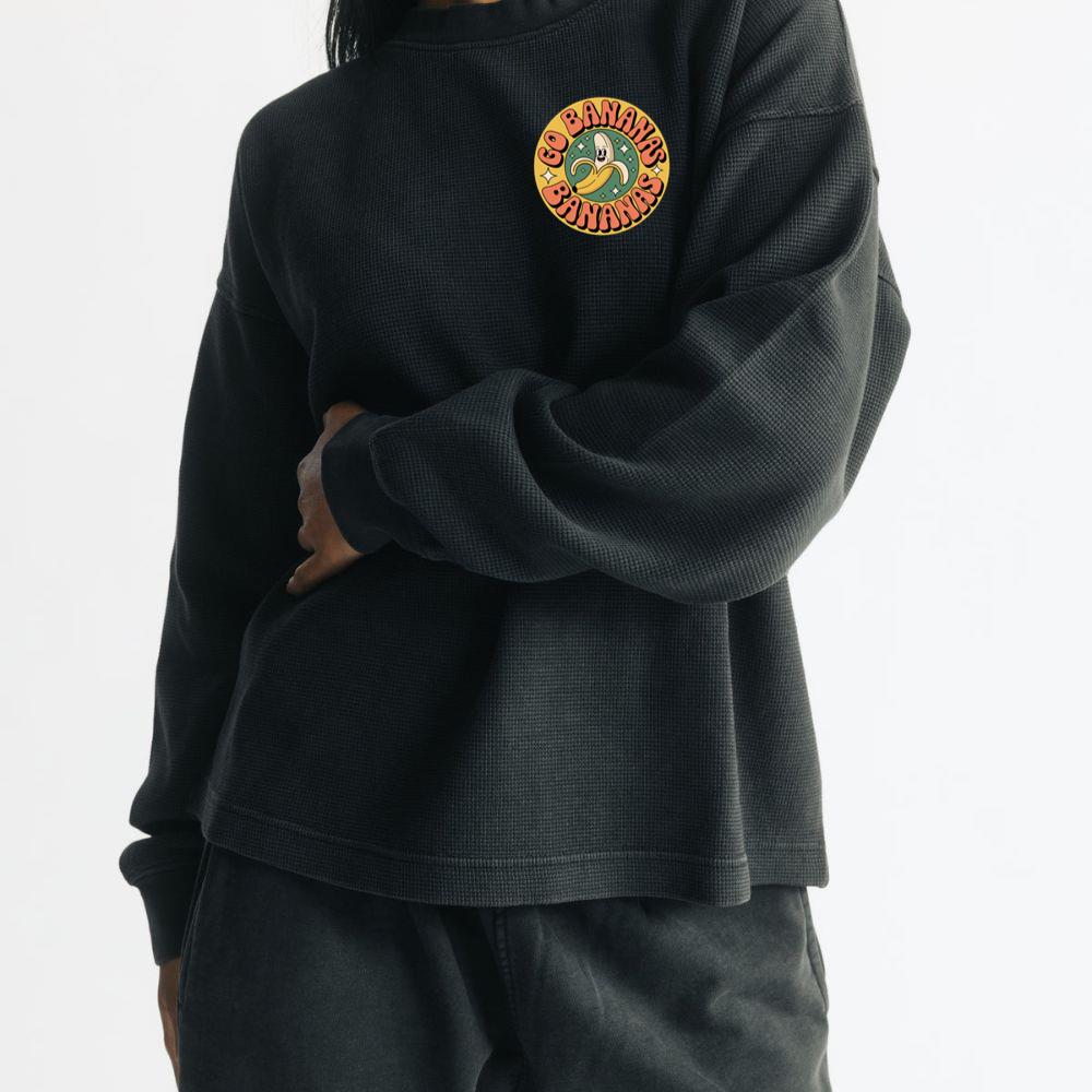 Go Bananas Cartoon Banana Artwork for Fun Retro Lifestyle Style Sweatshirt