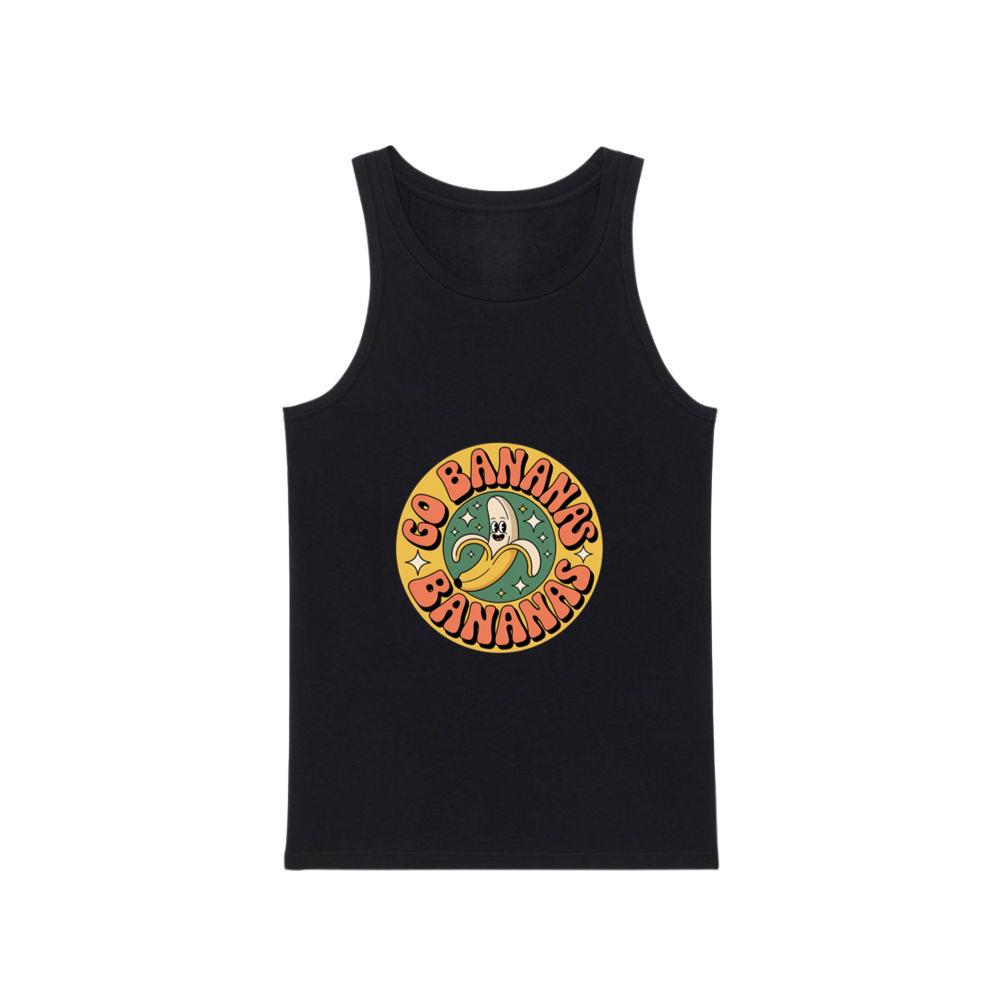 Go Bananas Cartoon Banana Artwork for Fun Retro Lifestyle Style TankTop Men