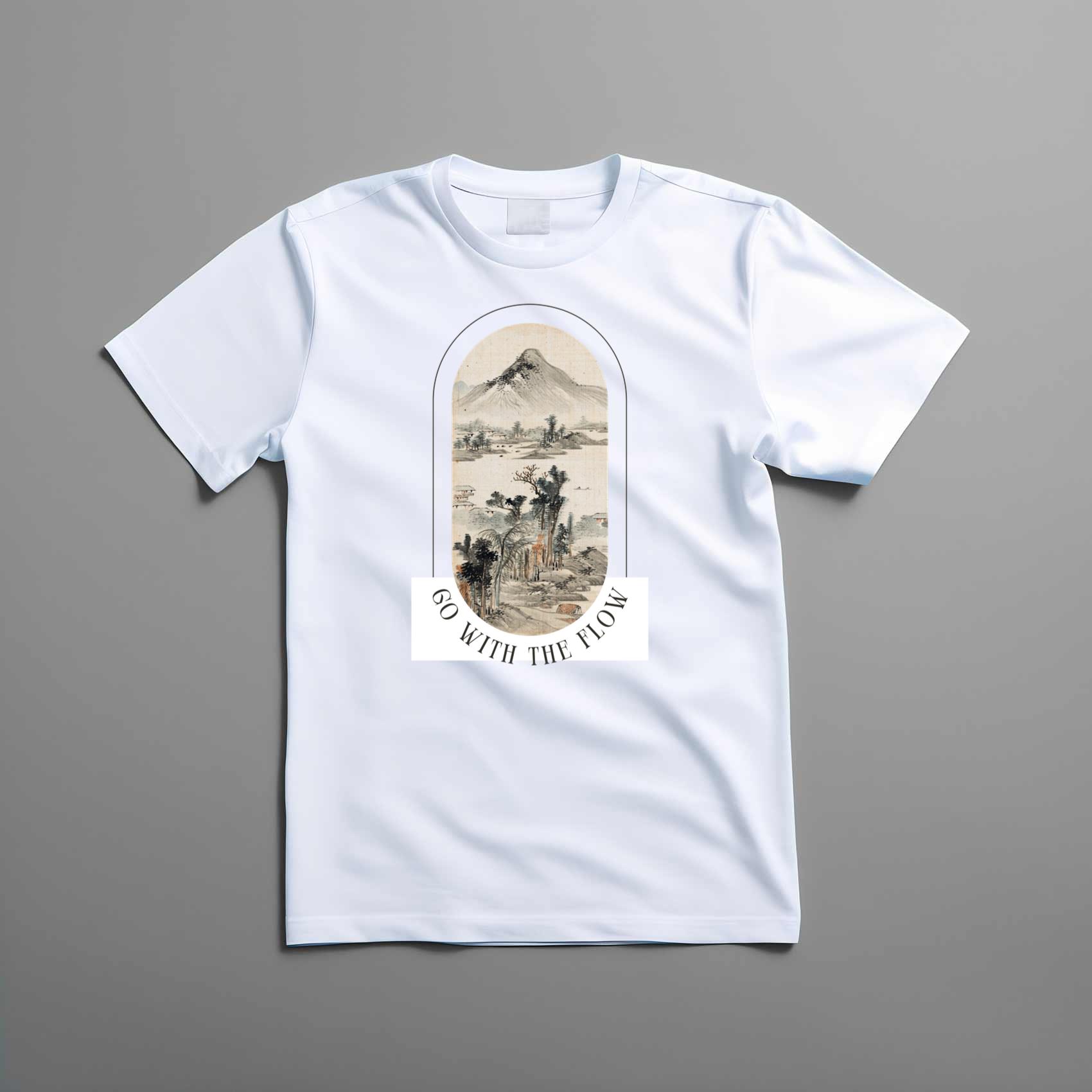 Go With The Flow Cute Casual Wear Top Unisex Tee Shirt