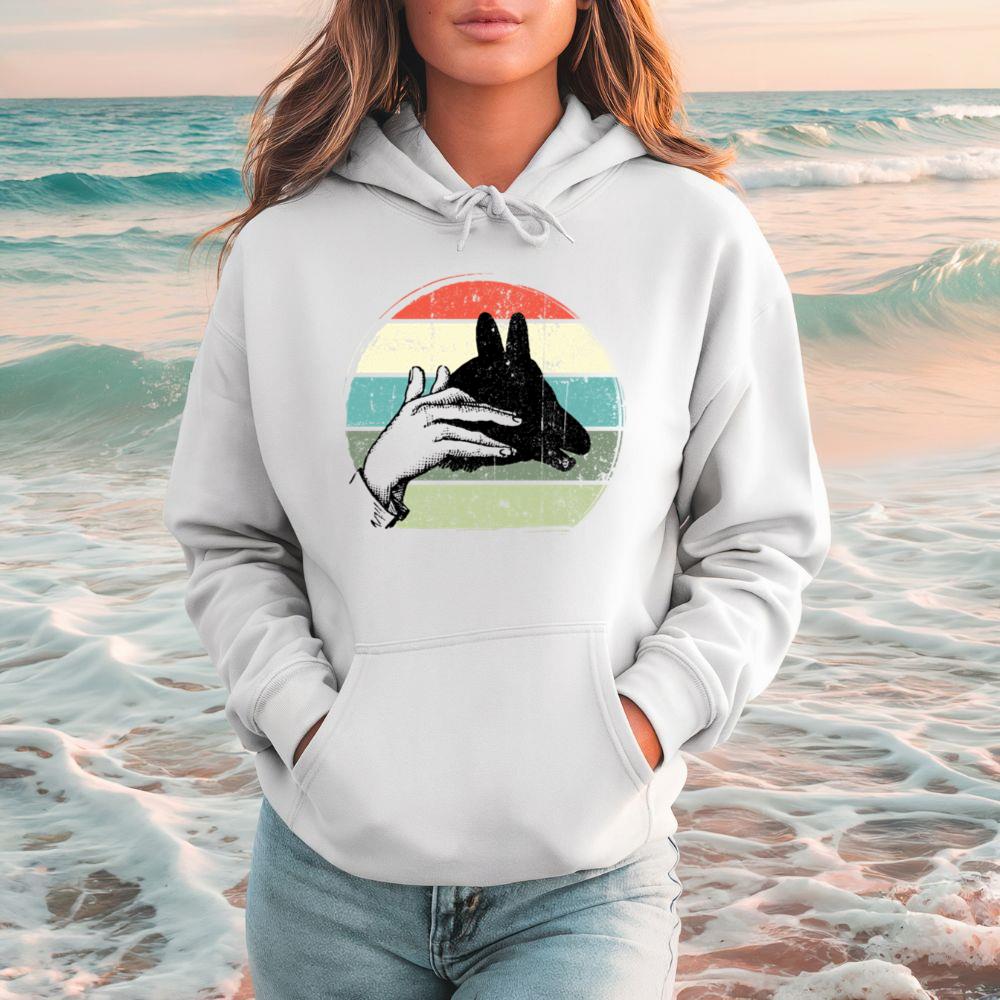 Goat Shadow Art Animal Rescue Farm Animal Adoption Gift Hoodie