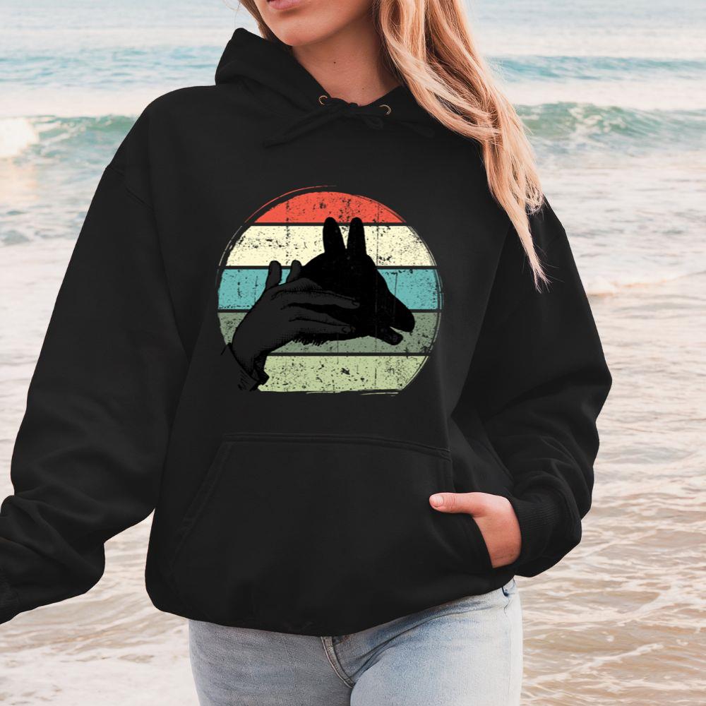 Goat Shadow Art Animal Rescue Farm Animal Adoption Gift Hoodie