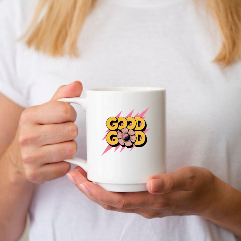 Good Good Retro Bold Text Graphic Mug