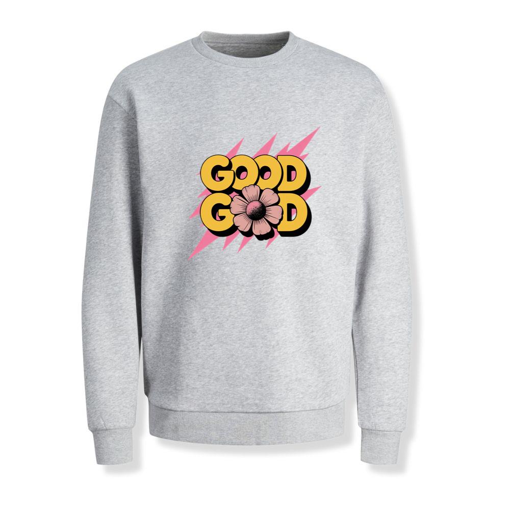 Good Good Retro Bold Text Graphic Sweatshirt