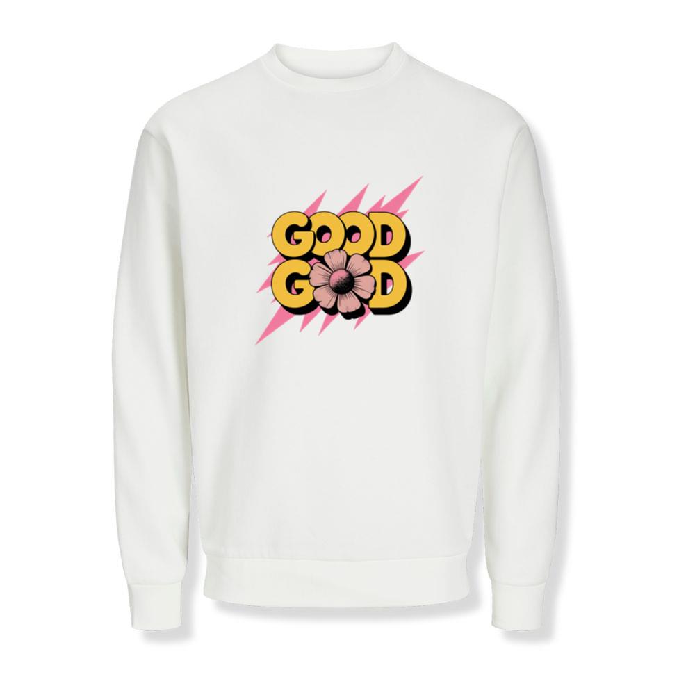 Good Good Retro Bold Text Graphic Sweatshirts