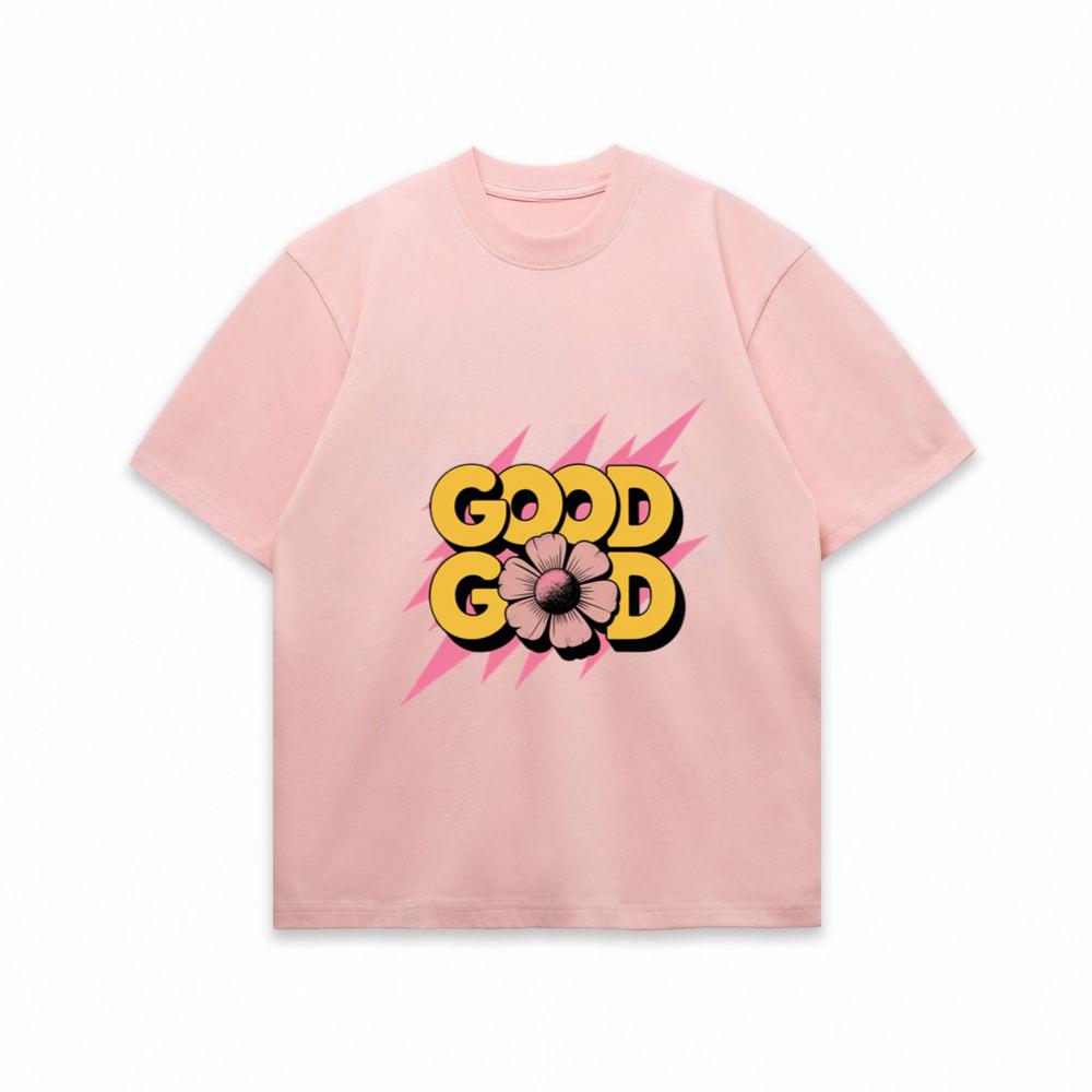 Good Good Retro Bold Text Graphic T-Shirt