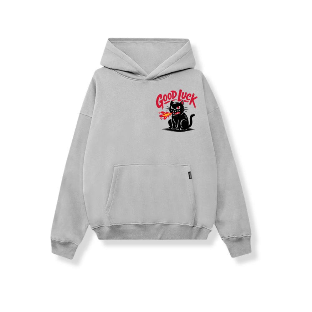 Good Luck Black Cat Vintage Style Graphic Hoodies