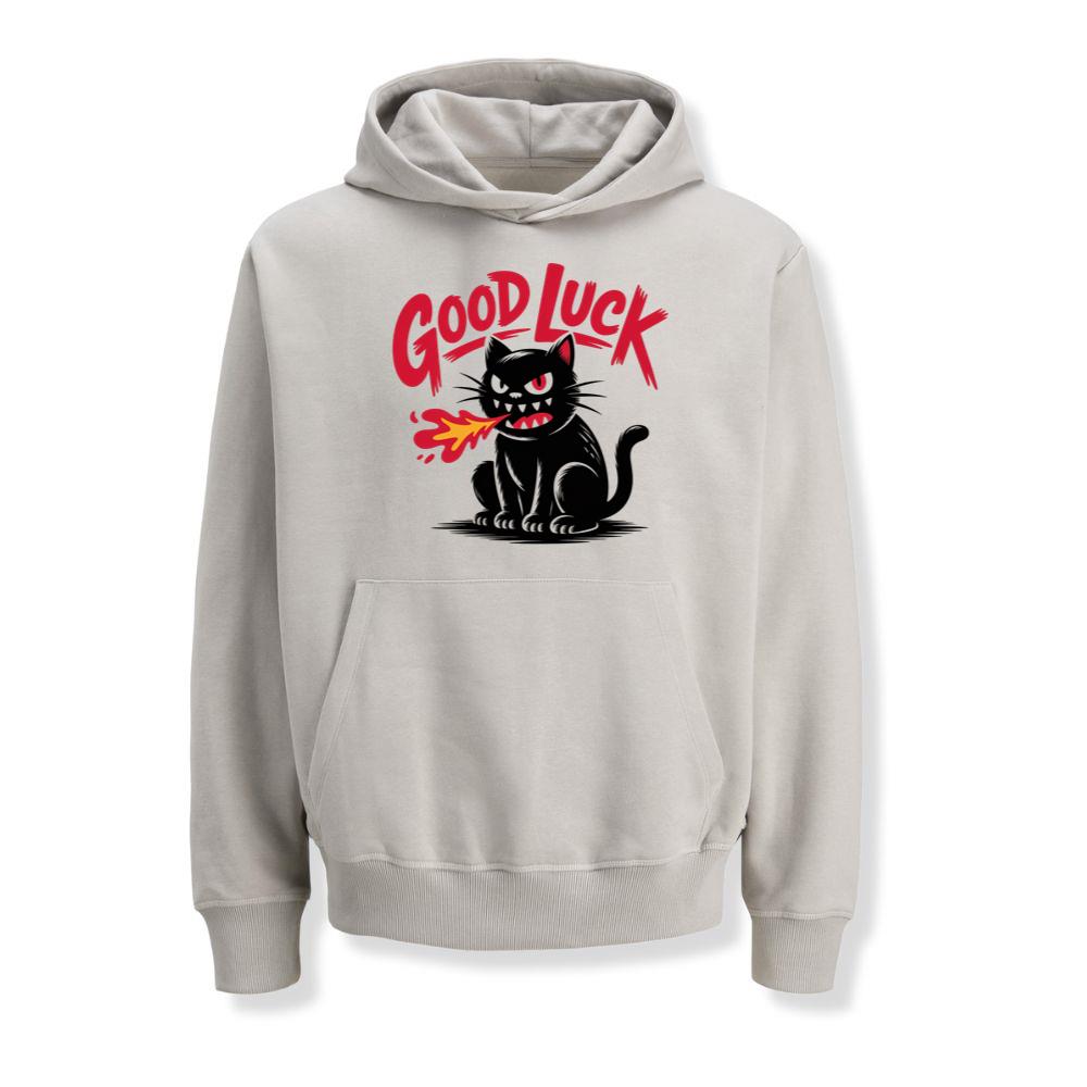 Good Luck Black Cat Vintage Style Graphic Hoodies