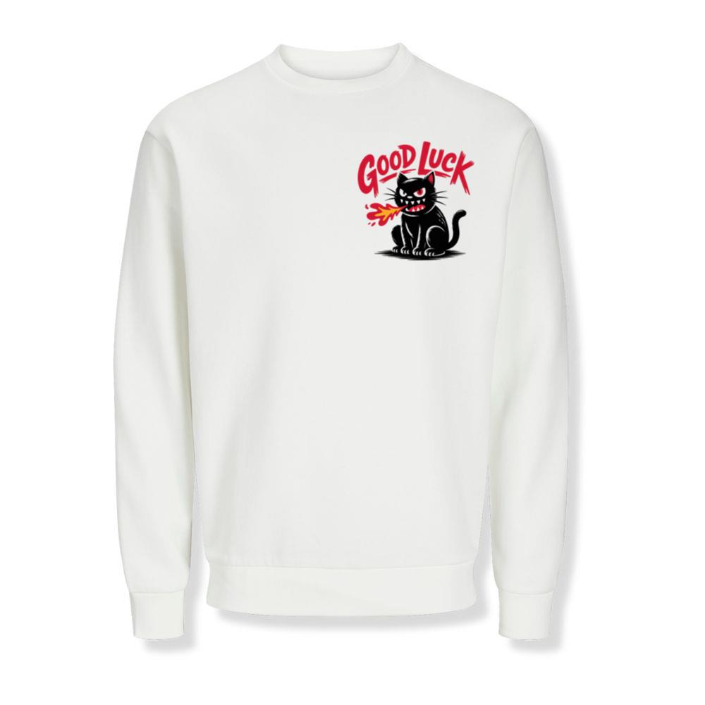 Good Luck Black Cat Vintage Style Graphic Sweatshirts