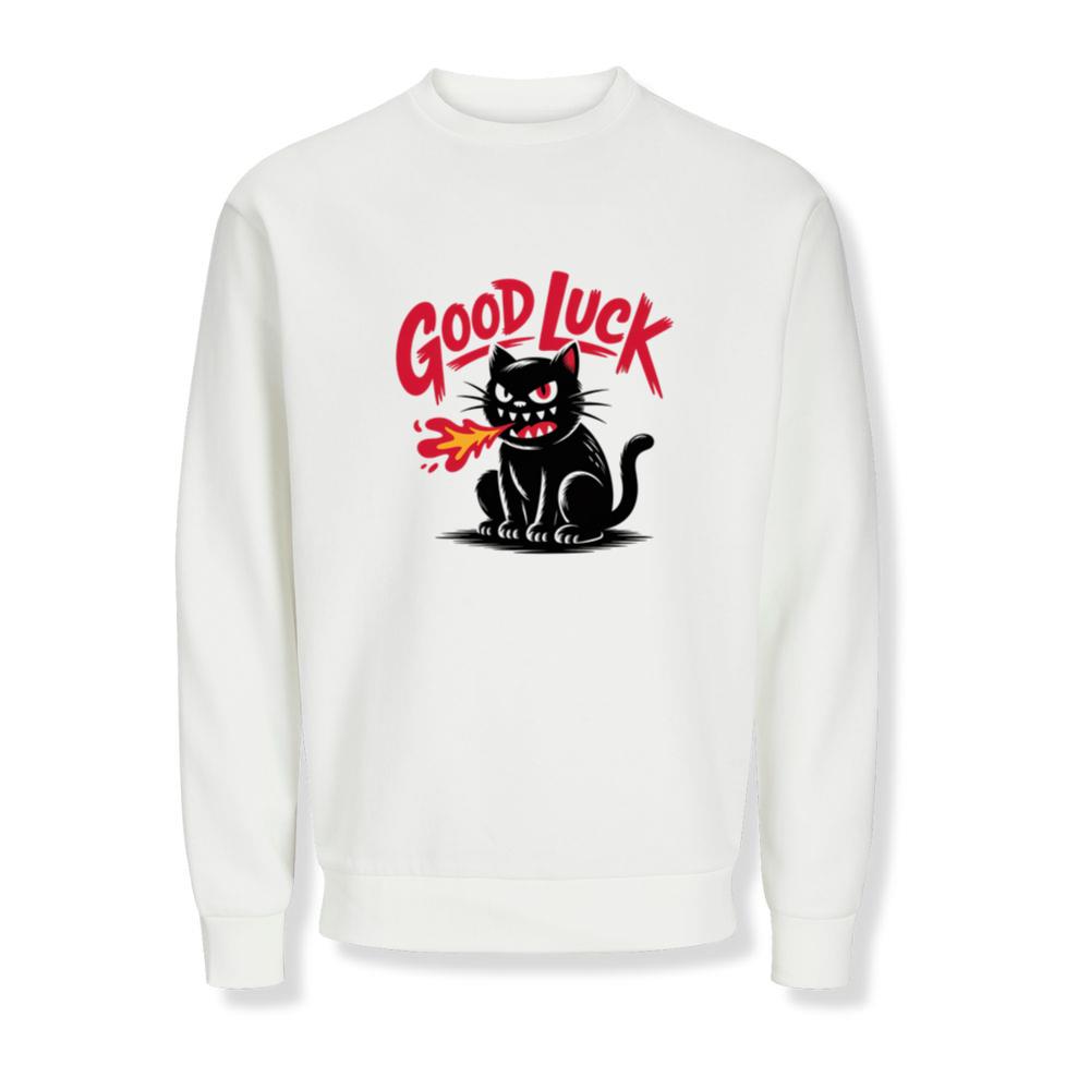 Good Luck Black Cat Vintage Style Graphic Sweatshirts