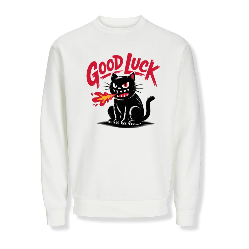 Good Luck Black Cat Vintage Style Graphic Sweatshirts