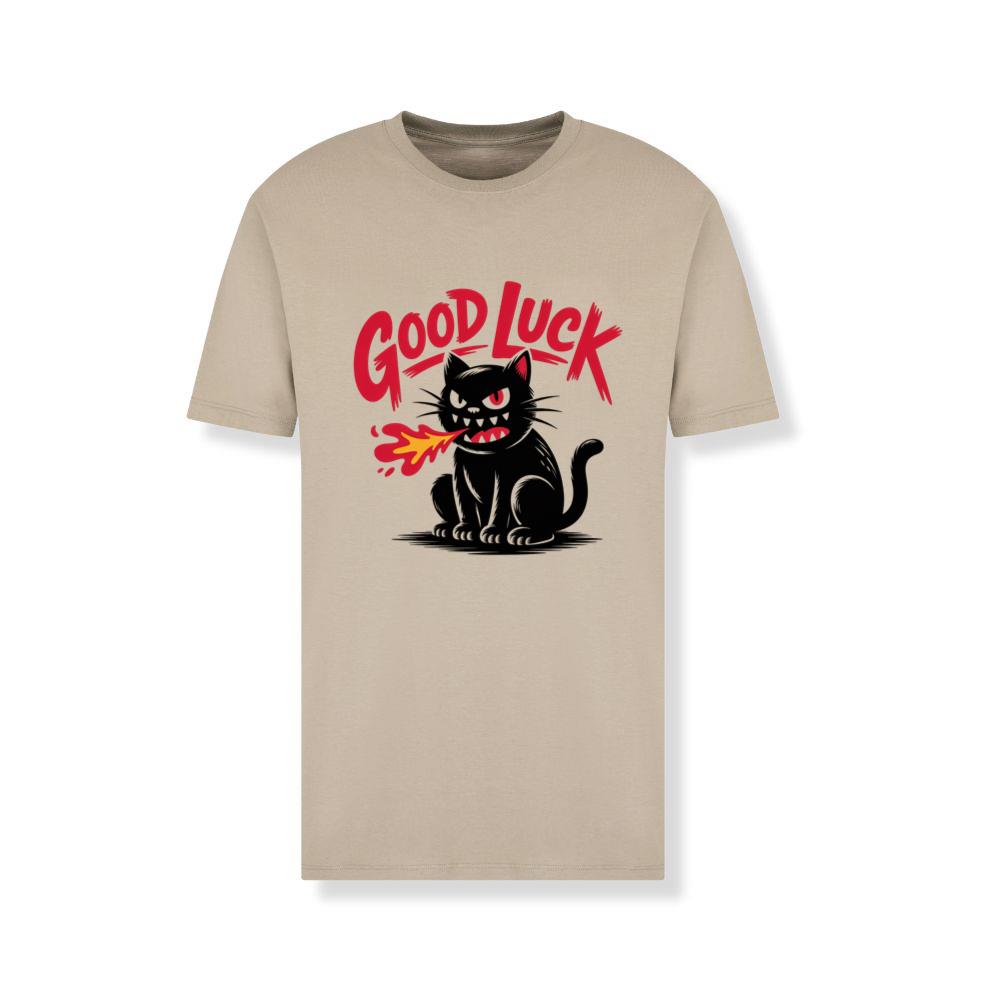 Good Luck Black Cat Vintage Style Graphic T-Shirt