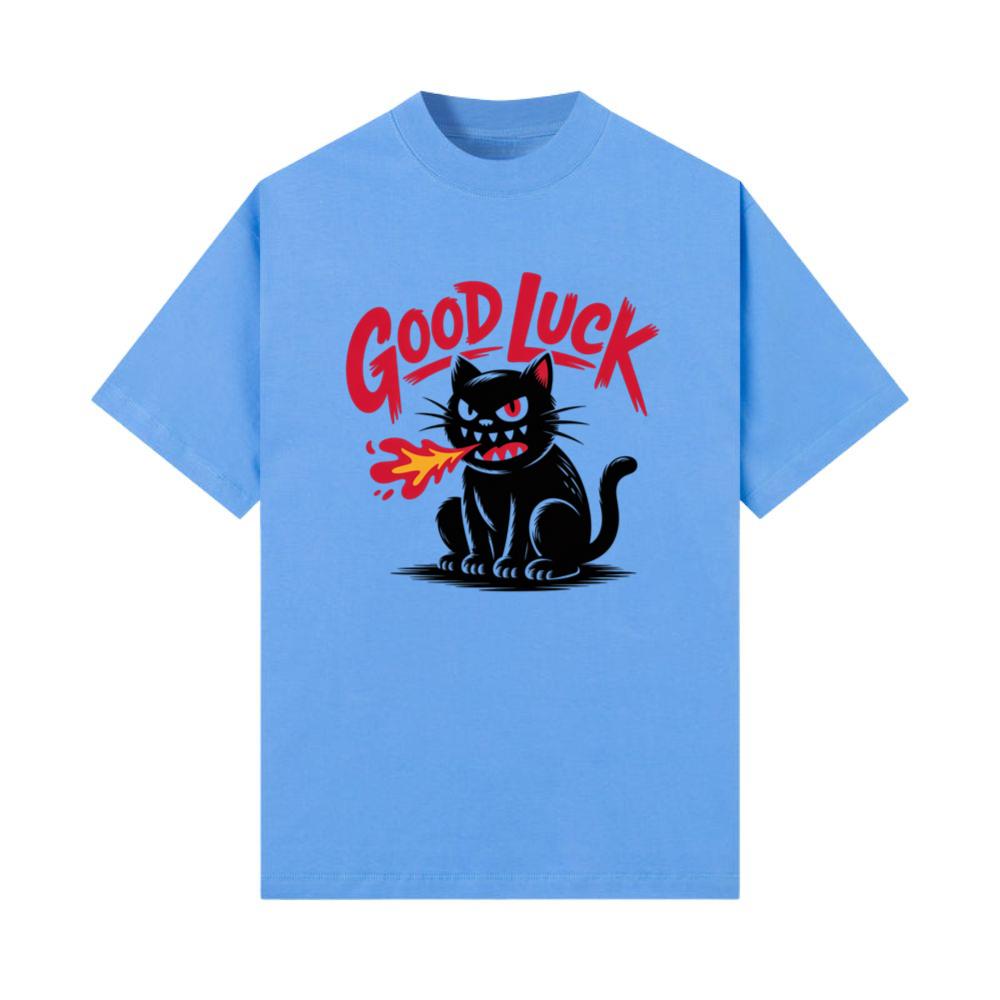 Good Luck Black Cat Vintage Style Graphic T-Shirts