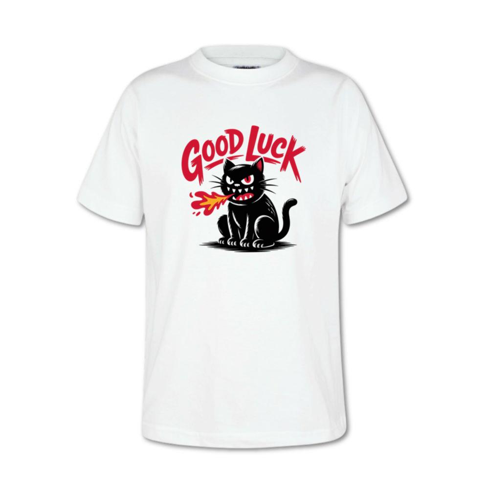 Good Luck Black Cat Vintage Style Graphic T-Shirts
