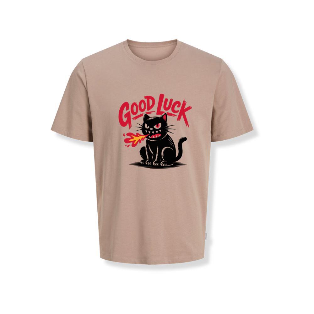 Good Luck Black Cat Vintage Style Graphic T-Shirts