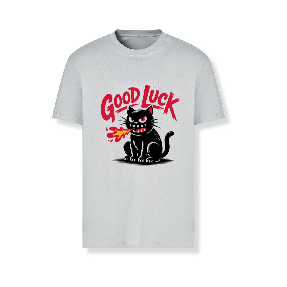 Good Luck Black Cat Vintage Style Graphic T-Shirts - Image 4