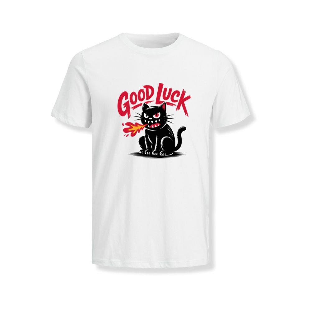 Good Luck Black Cat Vintage Style Graphic T-Shirts