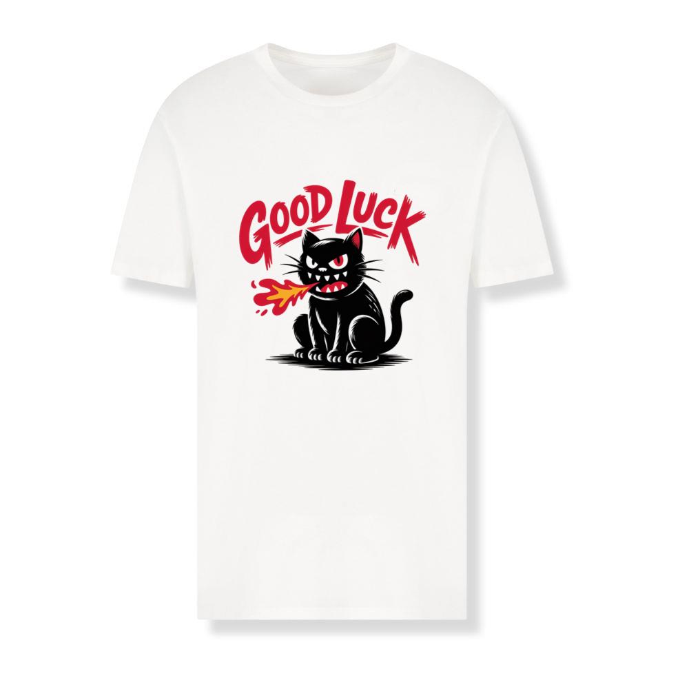Good Luck Black Cat Vintage Style Graphic T-Shirts
