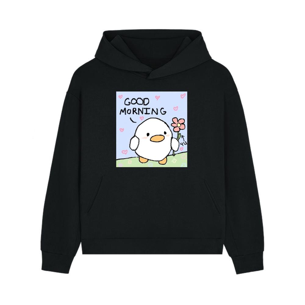 Good Morning Duck with Flower Hoodie
