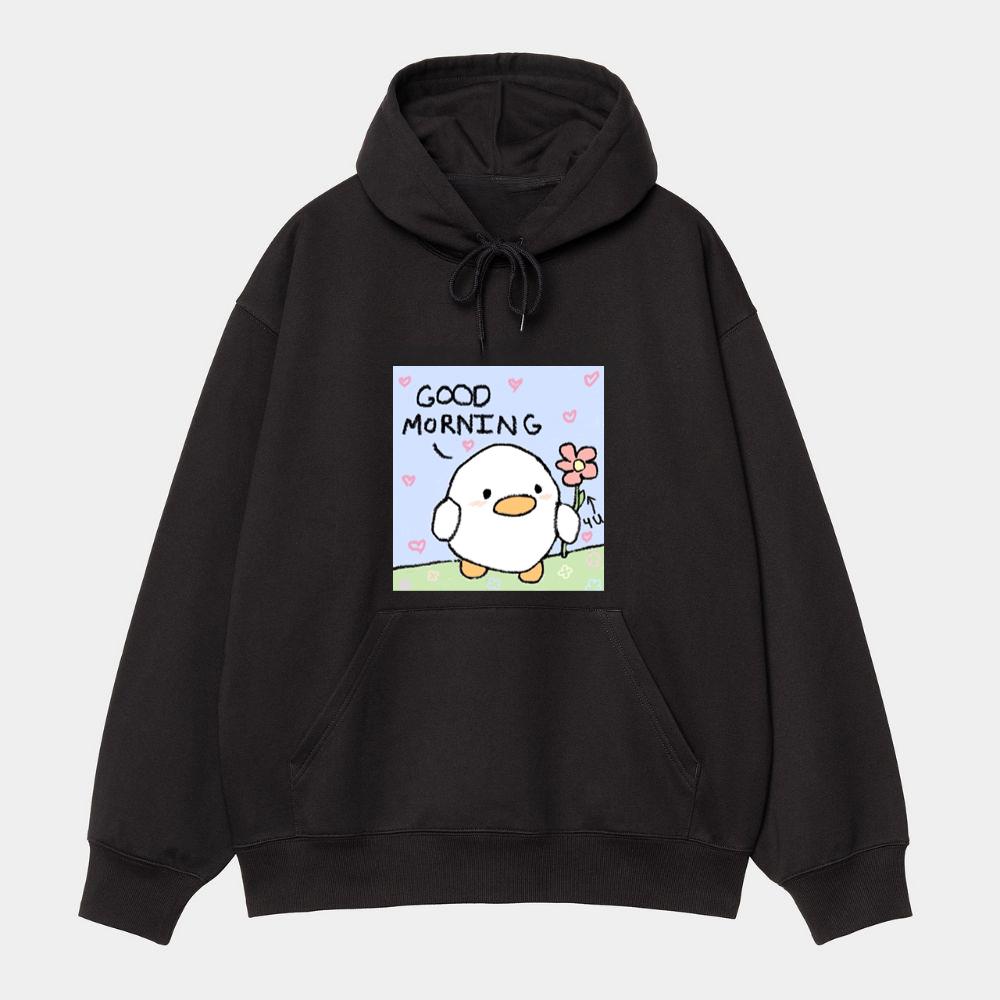Good Morning Duck with Flower Hoodie