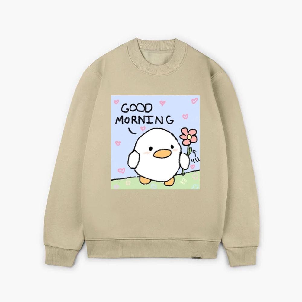 Good Morning Duck with Flower Sweatsrhits