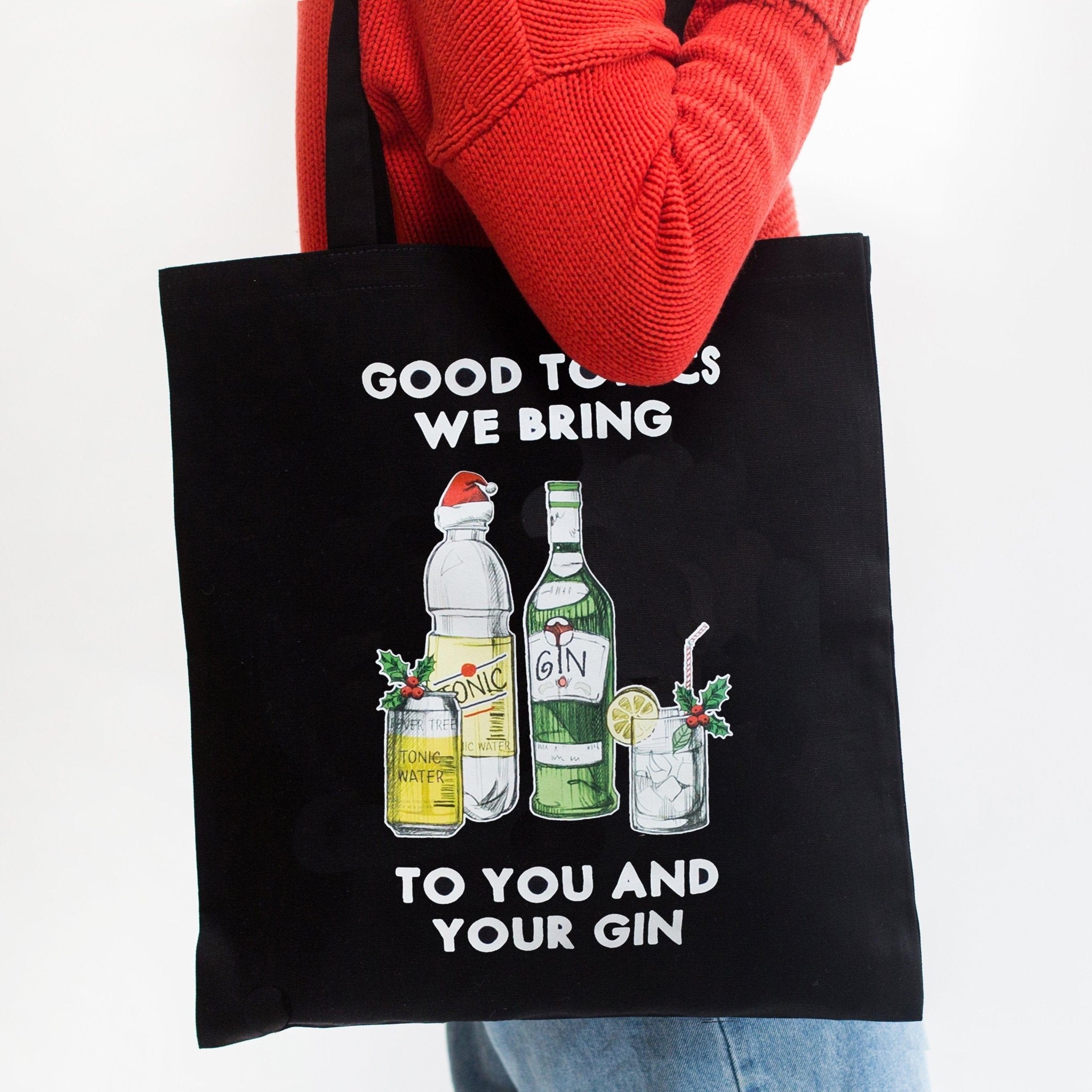 Good Tonics We Bring' Christmas Gin Tote Bag