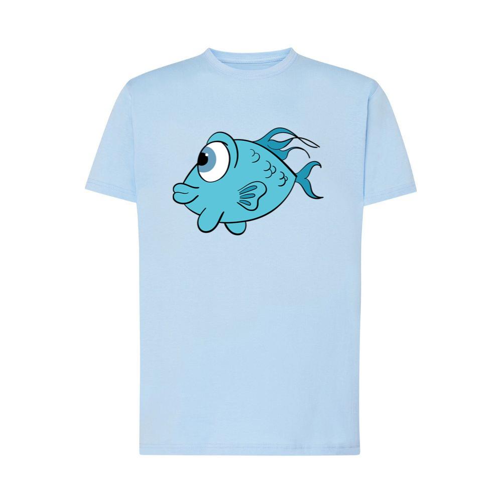 Goofy Blue Cartoon Fish T-Shirts