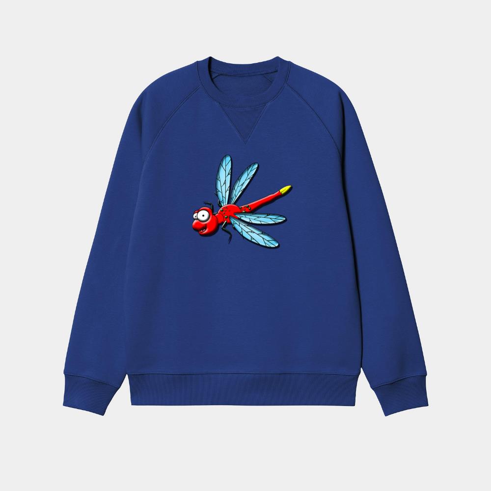 Goofy Red Dragonfly With Wings Sweatshirt