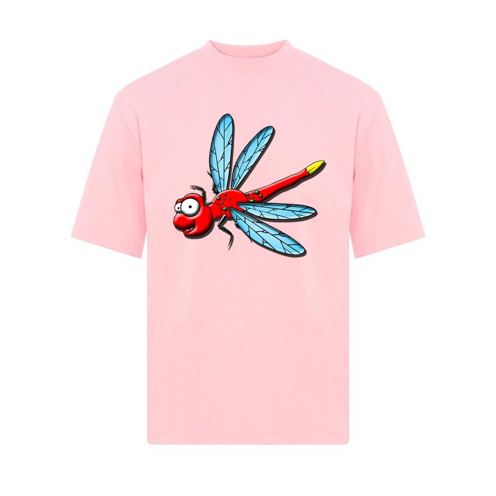 Goofy Red Dragonfly With Wings T-Shirts
