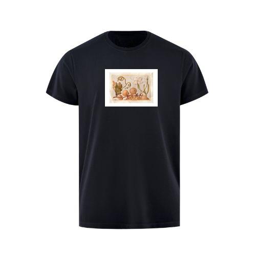 Grapes and Flower Stamp T-Shirts
