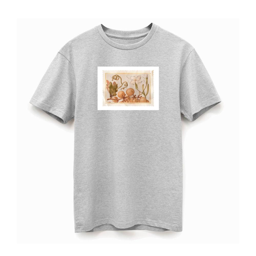 Grapes and Flower Stamp T-Shirts