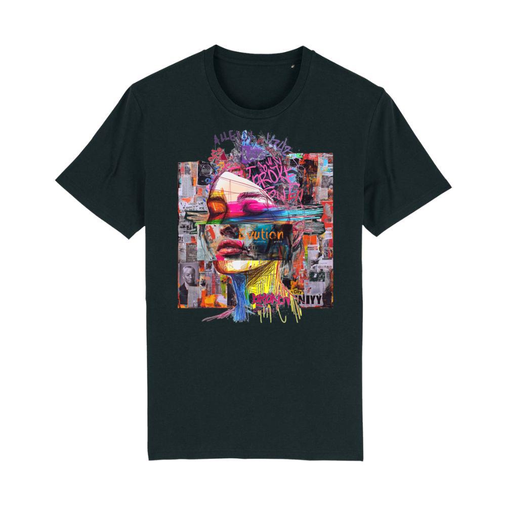 Graphic _ Frontprint _ Women Face Colorful Artwork Art T-Shirt 