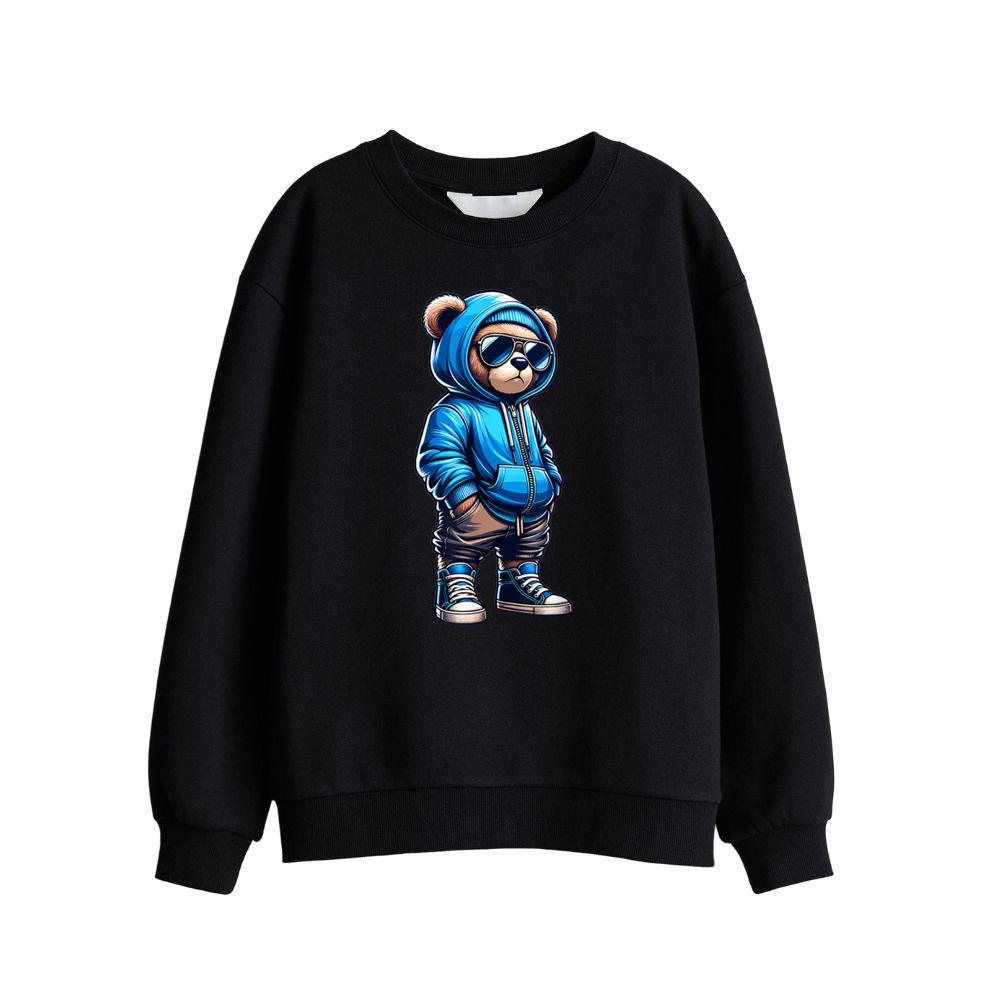 Graphic Teddy Bear Cool Bears Hip Hop Streetwear Colorful Sweatshirt